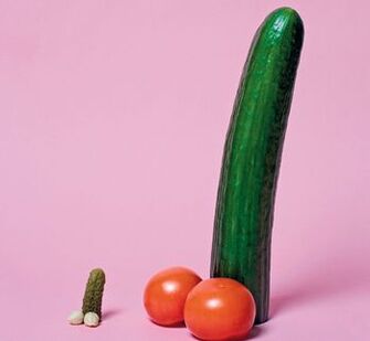 малък и уголемен пенис по примера на зеленчуците